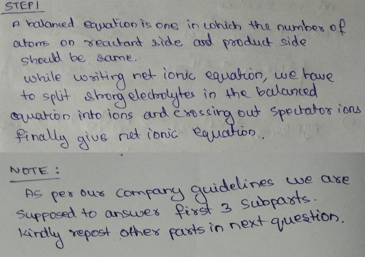 Chemistry homework question answer, step 1, image 1